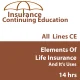 14 hr All Lines CE - Elements Of Life Insurance And It's Uses 14 hr All Lines CE - Elements Of Life Insurance And It's Uses