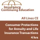 4 hr Consumer Protections for Annuity and Life Insurance Transactions 4 hr Consumer Protections for Annuity and Life Insurance Transactions