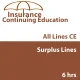 6 hr all Licenses CE - Surplus Lines