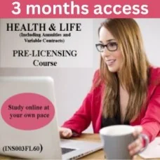 60 hr 2-15 Health and Life Insurance Pre-Licensing course (including Annuities and Variable Contracts) - 3 Month enrollment - INS003FL60